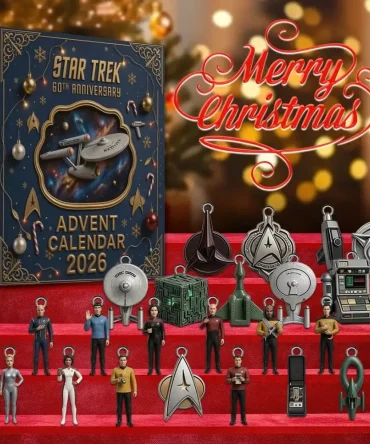 Star Trek 60Th Anniversary 2026 Advent Calendar Christmas Tree Ornaments Star Trek Merch