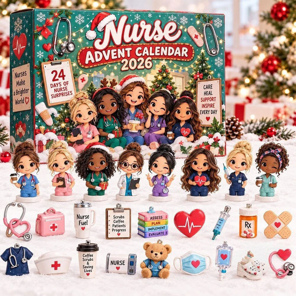 Nurse Advent Calendar 2026 24 Days Of Christmas Countdown Gift For Daughter, 3D Acrylic Collectibles