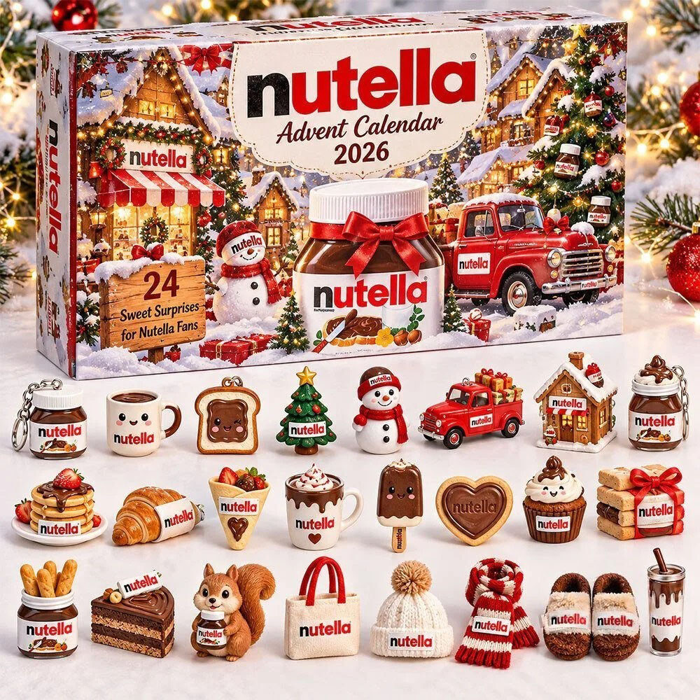 Nutella Advent Calendar 2026 24 Days Of Sweet Surprises Countdown Gift, 3D Acrylic Collectibles