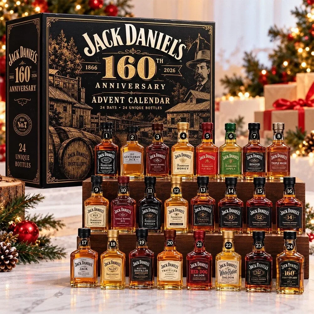 Jack Daniel'S 160Th Anniversary Advent Calendar 2026 Christmas Countdown Gifts For Dad, 3D Acrylic Collectibles