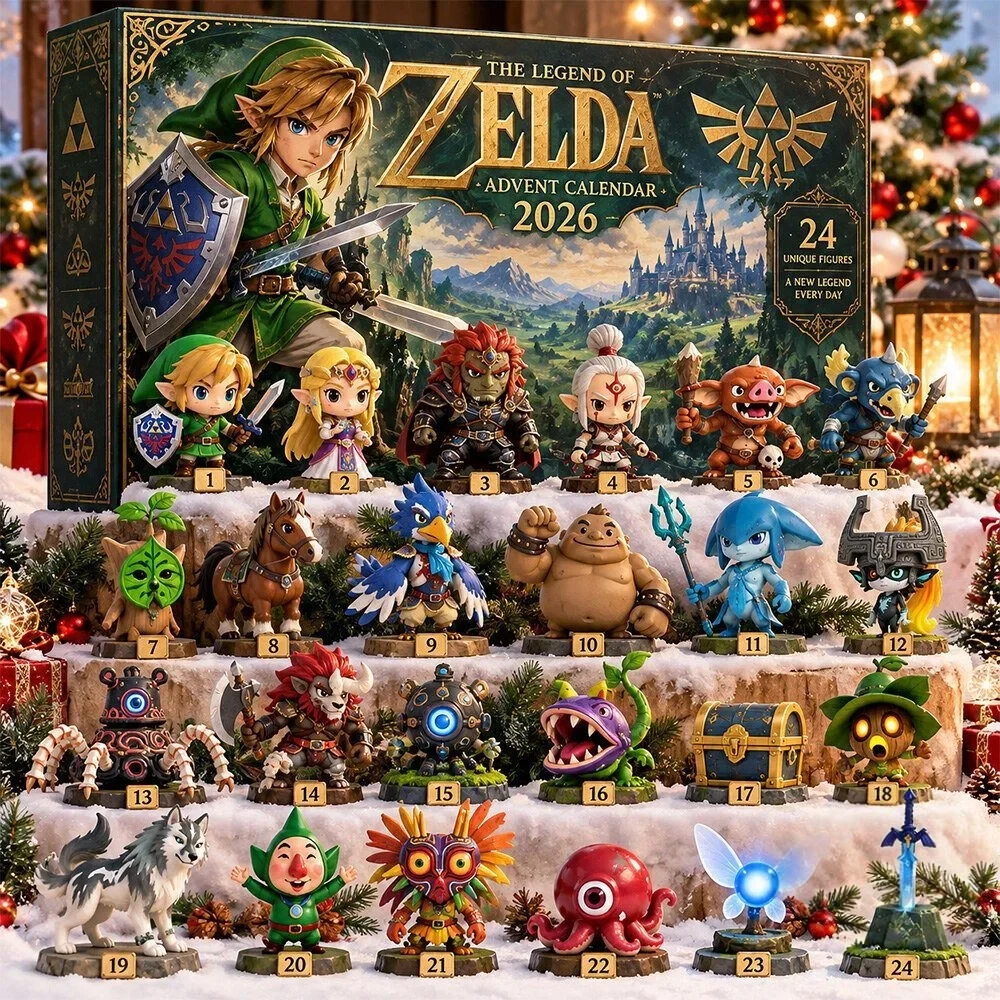 The Legend Of Zelda Advent Calendar 2026 Christmas Eve Countdown Xmas Gift Ideas, 3D Acrylic Collectibles