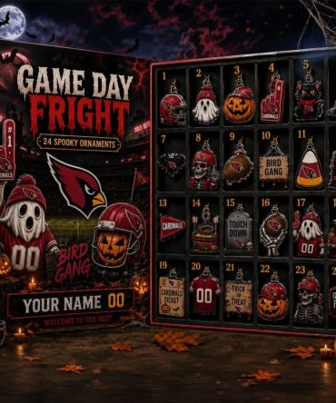 Custom Arizona Cardinals Halloween Advent Calendar Spooky Ornaments Cardinals Merch Home Decor