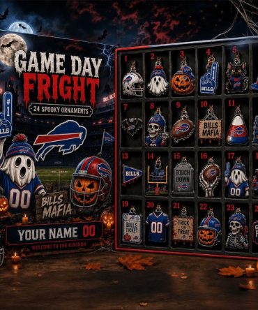 Custom Buffalo Bills Game Day Fright Halloween Advent Calendar Spooky Ornaments Bills Merch