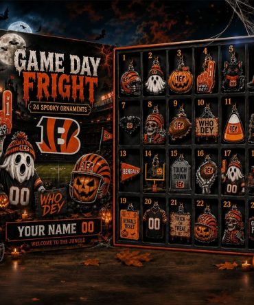 Custom Cincinnati Bengals Halloween Advent Calendar 24 Spooky Ornaments Bengals Merch Fan Gifts