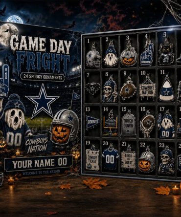 Custom Dallas Cowboys Game Day Fright Halloween Advent Calendar Spooky Ornaments Holiday Decor