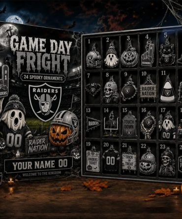 Personalized Las Vegas Raiders Halloween Advent Calendar Spooky Ornaments Lv Raiders Merch