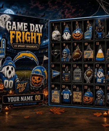 Personalized Los Angeles Chargers Halloween Advent Calendar Spooky Ornaments La Chargers Merch