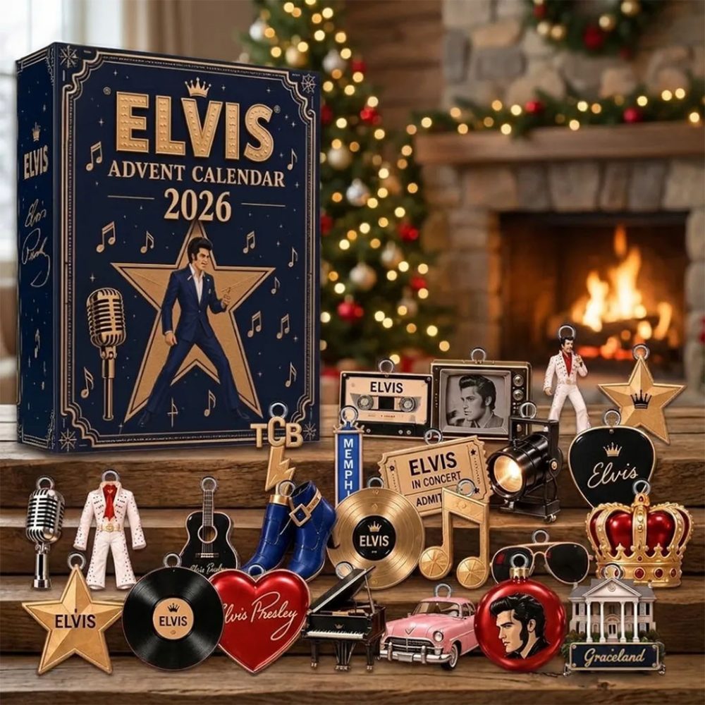 Merry Christmas Elvis Presley Advent Calendar 2026 Xmas Tree Ornaments Elvis Presley Merch