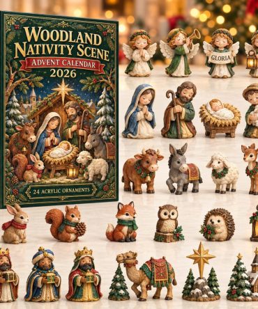 Woodland Nativity Scene Advent Calendar 2026 24 Days Countdown Christian Gifts, 3D Acrylic Collectibles