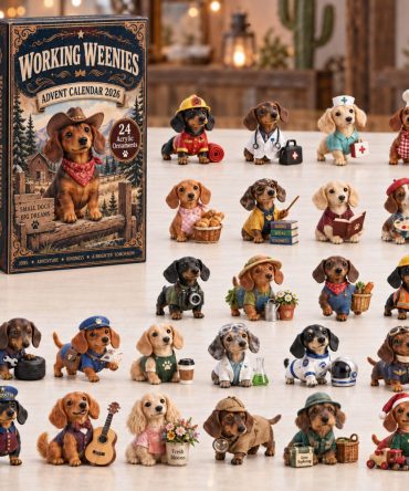 Working Weenies Advent Calendar 2026 24 Acrylic Ornaments Countdown Gifts For Dog Lovers, 3D Acrylic Collectibles