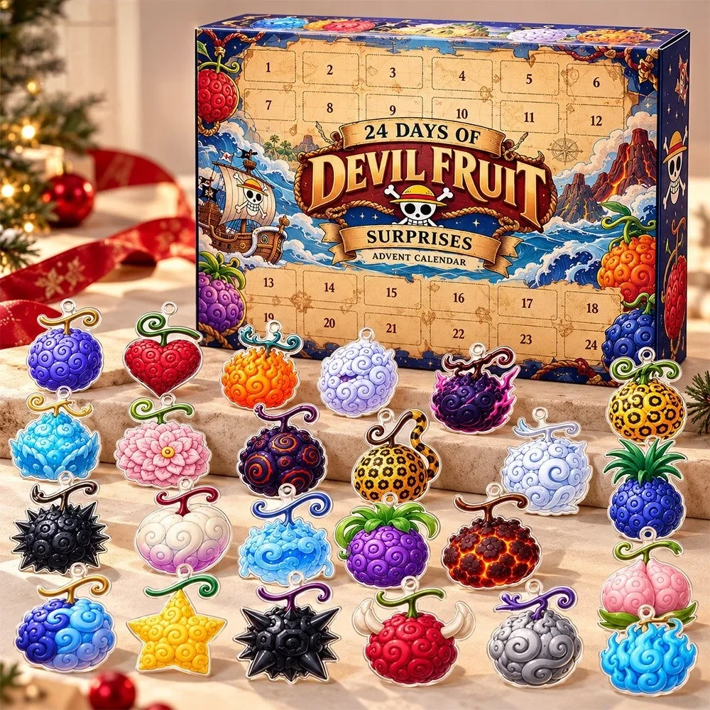 One Piece Devil Fruit Concept Fan Advent Calendar Xmas Countdown One Piece Fan Gift, 3D Acrylic Collectibles