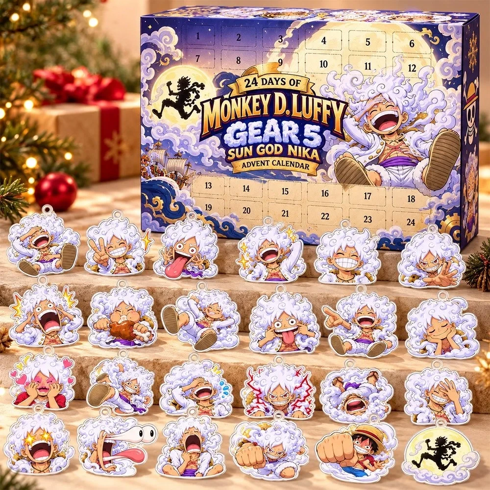 One Piece Luffy Gear 5 Advent Calendar Xmas Countdownx Gifts For One Piece Fans, 3D Acrylic Collectibles