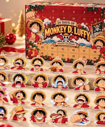 One Piece Monkey D Luffy Concept Fan Advent Calendar Christmas Countdown Gifts For One Piece Fans, 3D Acrylic Collectibles