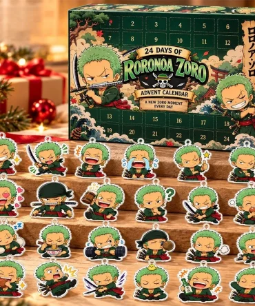 One Piece Roronoa Zoro Acrylic Concept Fan Advent Calendar Xmas Countdown One Piece Fan Gift, 3D Acrylic Collectibles