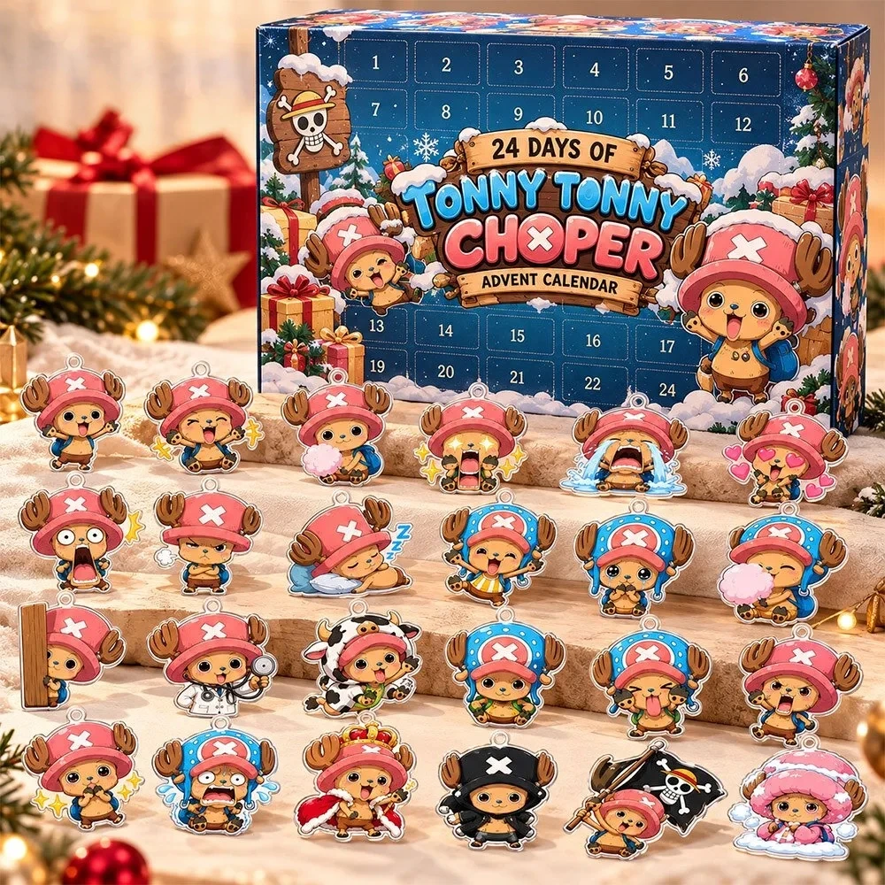One Piece Tony Chopper Fan Advent Calendar Christmas Eve Countdown One Piece Lover Gifts, 3D Acrylic Collectibles