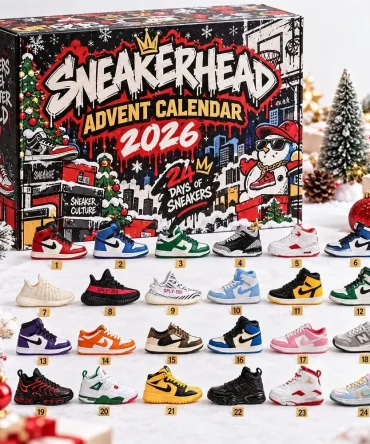 Sneakerhead Advent Calendar 2026 Christmas Eve Countdown Xmas Gifts For Brother, 3D Acrylic Collectibles