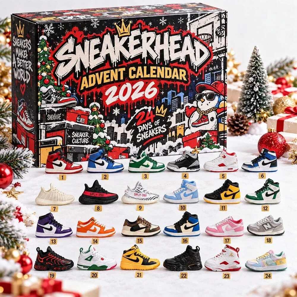 Sneakerhead Advent Calendar 2026 Christmas Eve Countdown Xmas Gifts For Brother, 3D Acrylic Collectibles