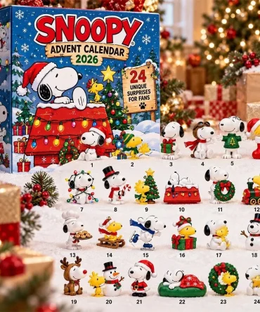 Snoopy Peanuts Holiday Advent Calendar 2026 Xmas Countdown Gifts For Snoopy Lover, 3D Acrylic Collectibles