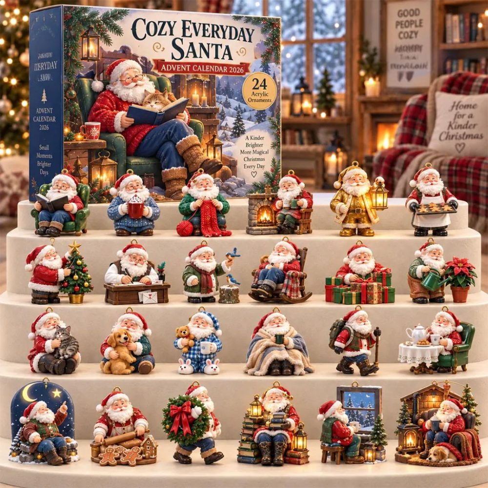 Cozy Everyday Santa Advent Calendar 2026 Christmas Ornaments Best Gift For Xmas
