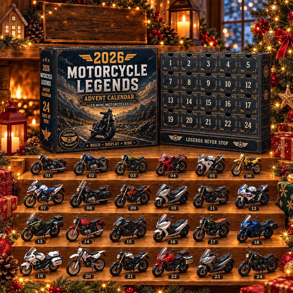 Motorcycle Legends Advent Calendar Legends Never Stop Christmas Ornaments Xmas Gift For Biker