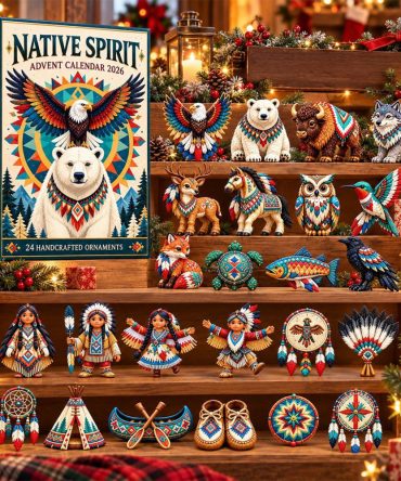 Native Spirit Advent Calendar American Wildlife Christmas Ornaments Gift For Native Friends