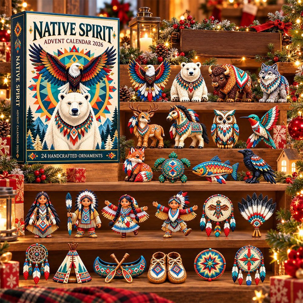 Native Spirit Advent Calendar American Wildlife Christmas Ornaments Gift For Native Friends