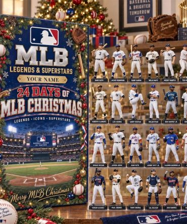 Personalized Baseball Legend Superstars Advent Calendar 24 Days Of Christmas Ornaments Fan Gift