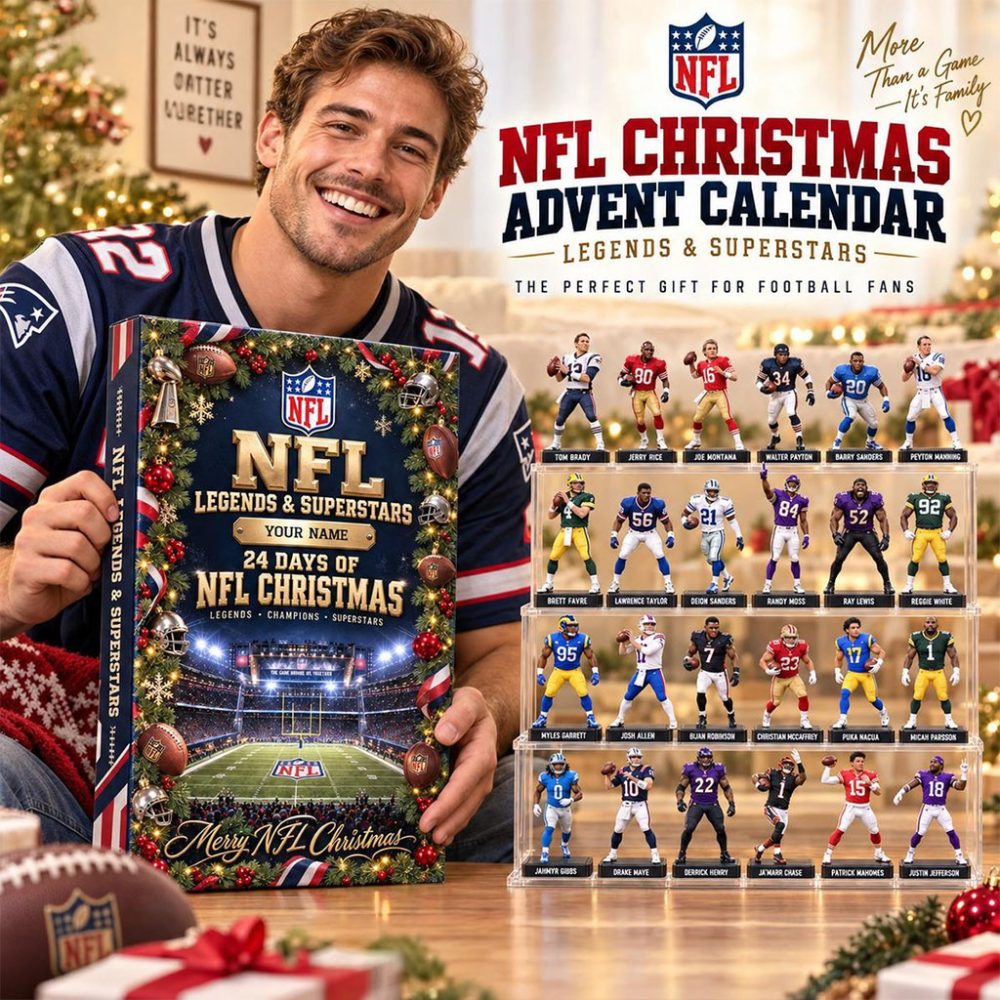 Personalized Football Legend Superstars Advent Calendar Christmas Ornaments Football Fan Gifts