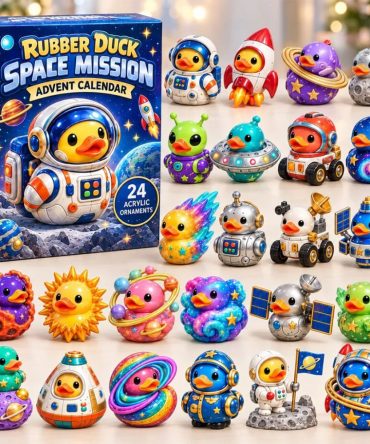 Rubber Duck Space Mission Advent Calendar 2026 Christmas Tree Ornaments Gift For Holiday