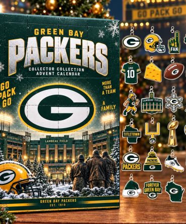 Green Bay Packers Christmas Advent Calendar Go Pack Go Best Gifts For Fans, 3D Acrylic Collectibles