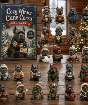 Cozy Winter Cane Corso Advent Calendar Cute Dog Christmas Ornaments Gift For Cane Corso Lovers