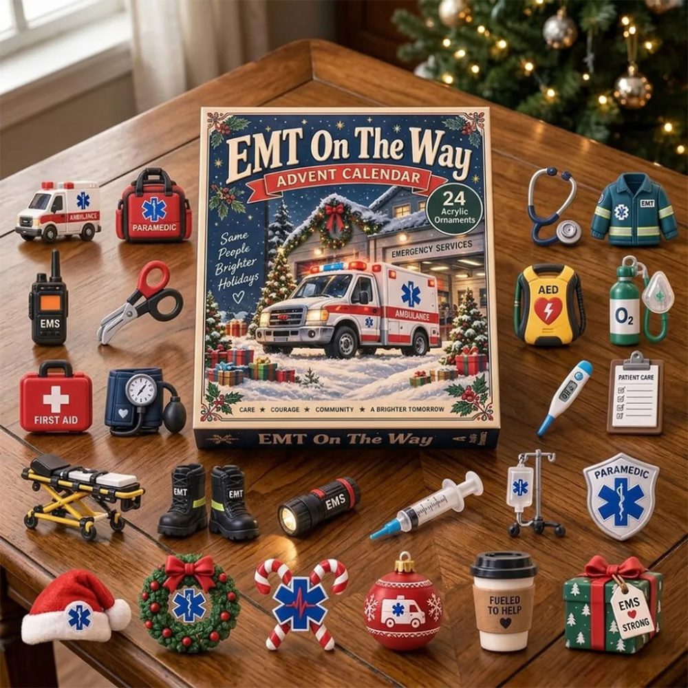 Emt On The Way Advent Calendar Christmas Ornaments Xmas Gifts For First Responders