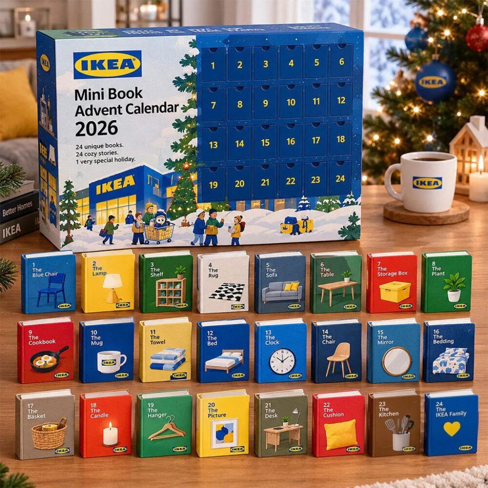 Ikea Mini Book Advent Calendar 2026 Christmas Ornaments Ikea Merch Gift For Friends