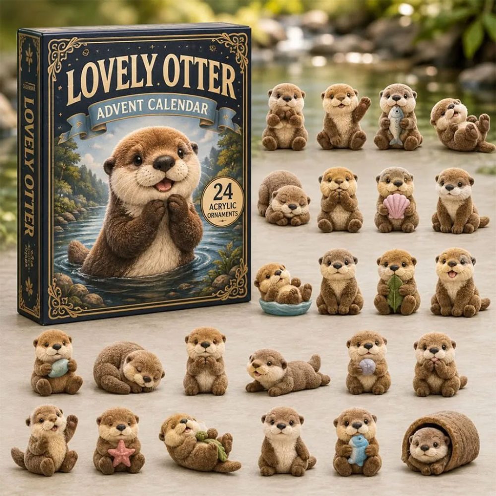 Lovely Otter Advent Calendar Cute Animal Christmas Ornaments Xmas Gift For Otter Lovers