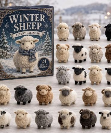 Winter Sheep Advent Calendar Cute Animal Christmas Ornaments Xmas Gift For Sheep Lovers