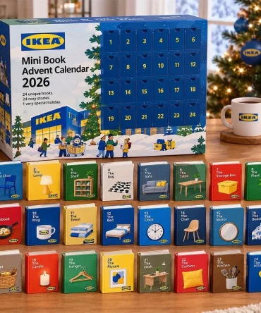 Ikea Mini Book Advent Calendar 2026 Christmas Eve Countdown Xmas Gifts For Bookish, 3D Acrylic Collectibles