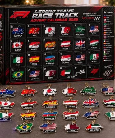 F1 Legend Teams Race Track Advent Calendar 2026 24 Iconic Tracks Christmas Ornament F1 Merch