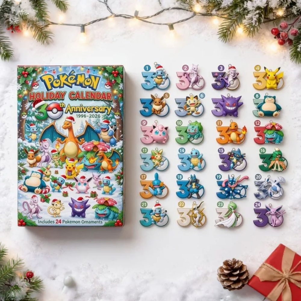 Pokemon 30Th Anniversary Holiday Advent Calendar Christmas Ornaments Pokemon Merch Fan Gifts