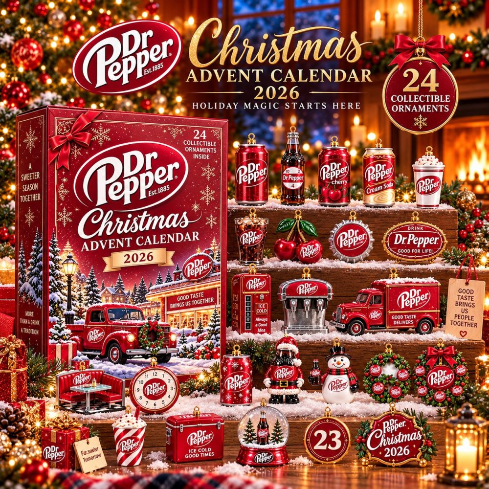 Dr Pepper Advent Calendar Christmas 2026 24 Collectible Gifts For Him, 3D Acrylic Collectibles