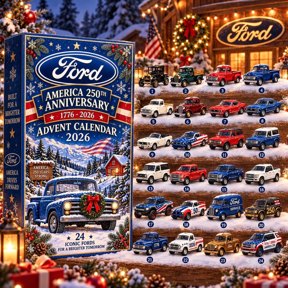 Ford America 250Th Anniversary 2026 Advent Calendar Christmas Gifts For Fans, 3D Acrylic Collectibles