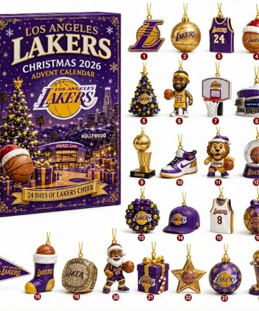 Los Angeles Lakers Christmas 2026 Advent Calendar Best Gifts For Fans, 3D Acrylic Collectibles