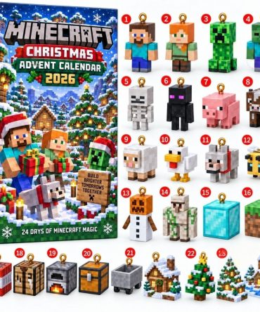 Minecraft Christmas Advent Calendar 2026 24 Days Of Minecraft Gifts For Kids, 3D Acrylic Collectibles