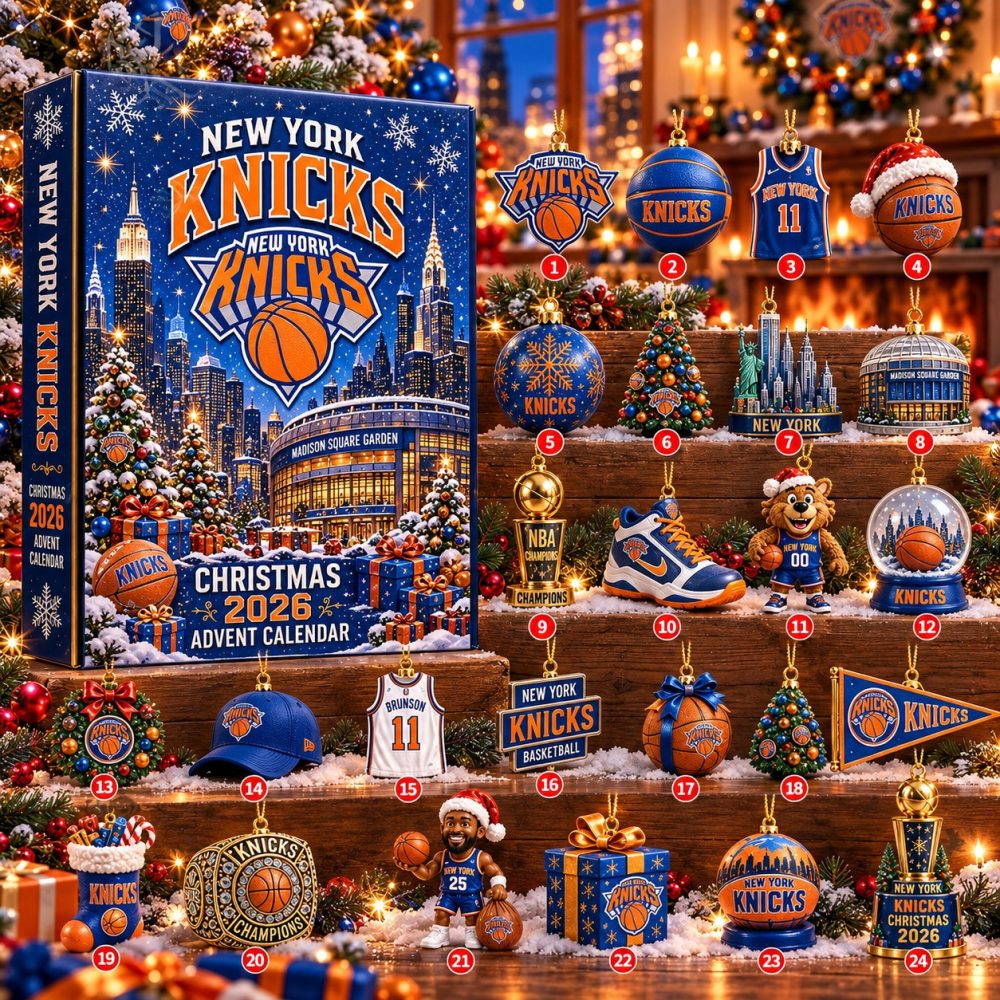 New York Knicks 80Th Anniversary 2026 Advent Calendar Christmas Gifts For Him, 3D Acrylic Collectibles