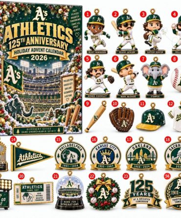 Oakland Athletics 125Th Anniversary 2026 Advent Calendar 24 Days Holiday Christmas Gift Idea, 3D Acrylic Collectibles