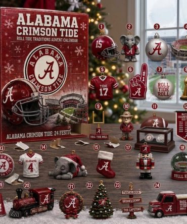Alabama Crimson Tide Advent Calendar Ncaa Gridiron Holiday Countdown Xmas Gifts, 3D Acrylic Collectibles