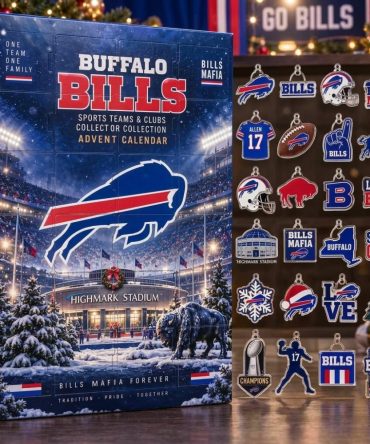 Buffalo Bills Christmas Advent Calendar 24 Day Christmas Countdown Football Fans Gift, 3D Acrylic Collectibles