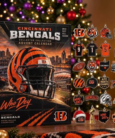 Cincinnati Bengals Christmas Advent Calendar 2026 Christmas Countdown Football Fans Gift, 3D Acrylic Collectibles