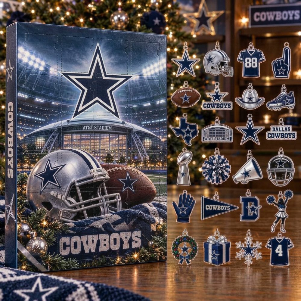 Dallas Cowboys Advent Calendar 2026 24 Christmas Countdown Gift For Friend, 3D Acrylic Collectibles