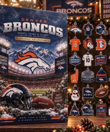 Denver Broncos Christmas Advent Calendar Christmas Eve Countdown Football Fans Gift, 3D Acrylic Collectibles