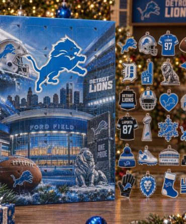 Detroit Lions Advent Calendar 2026 24 Christmas Countdown Gift For Fans, 3D Acrylic Collectibles